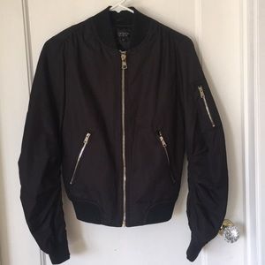 Topshop black bomber style jacket